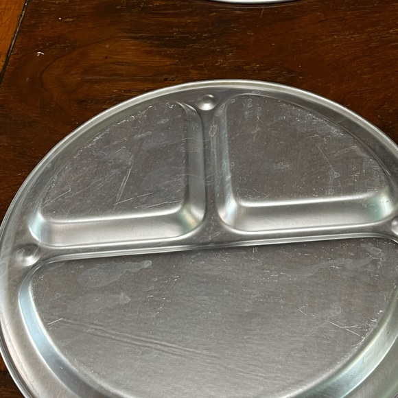 VTG NOS Lot of   12  Aluminum 3 Section Plates for Camping 12” - Picture 6 of 6